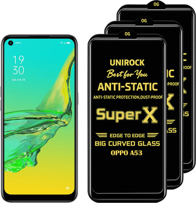 Unirock Tempered Glass Guard for OPPO A53(Pack of 3)