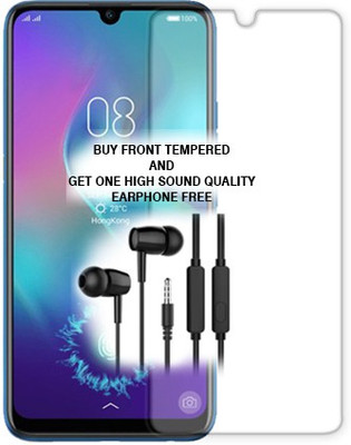 SOMTONE Tempered Glass Guard for TECNO Camon 12 Pro FRONT TEMPERED GLASS BUY AND GET ONE HIGH SOUND QUALITY EARPHONE FREE(Pack of 1)