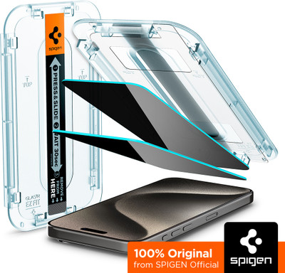 Spigen Tempered Glass Guard for Apple iPhone 15 Pro Max(Pack of 2)