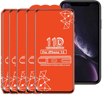 Systek Tempered Glass Guard for Apple iphone 13(Pack of 5)