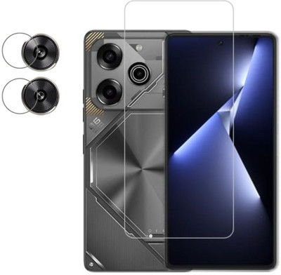 ISAAK Tempered Glass Guard for Tecno Pova 6 Pro 5G Tempered Glass & Camera Lens Protector (COMBO PACK)(Pack of 2)