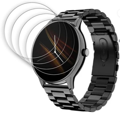 KHWABEEDA Tempered Glass Guard for NOISE CREW GO 1.39 SMART WATCH TEMPERED GLASS (PACK OF 4)(Pack of 4)