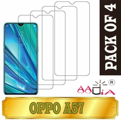 aadia Tempered Glass Guard for Oppo A57(Pack of 4)