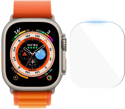 VOLMERE Tempered Glass Guard for Apple Watch 8 Ultra Protective Tempered Glass Film Screen Protector Compatible for iWatch Series 8 Smart Watch(Pack of 1)