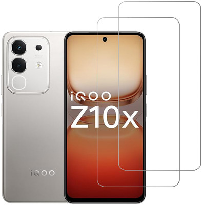 KARTRAY Tempered Glass Guard for iQOO Z10x 5G, Case Friendly Transparent Tempered Glass(Pack of 2)