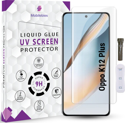 Mobilebies Tempered Glass Guard for Oppo K12 Plus Advanced HD+ UV Glass Screen Protector Guard with Easy Installation Kit(Pack of 1)