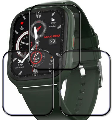 tombik Tempered Glass Guard for 58edc-Maxima Max Pro X7 Smartwatch(Pack of 3)