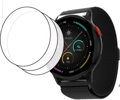 KHWABEEDA Tempered Glass Guard for FIRE -BOLTT ECLIPSE LUXE SMART WATCH TEMPERED GLASS (PACK OF 3)(Pack of 3)