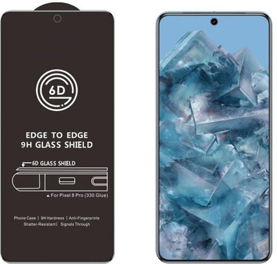 YOUTH MOBI Tempered Glass Guard for Google Pixel 8 Pro (Black) with Edge to Edge Coverage and Easy Installation kit(Pack of 1)