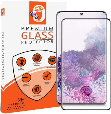 STP FEEL Tempered Glass Guard for Samsung Galaxy S20 Plus Advanced Black Border Screen Protector Guard(Pack of 1)