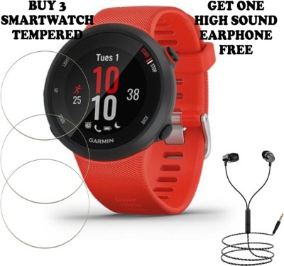 SOMTONE Tempered Glass Guard for GARMIN Forerunner 45 Smartwatch PACK-3 BUY AND GET ONE EARPHONE FREE(Pack of 3)