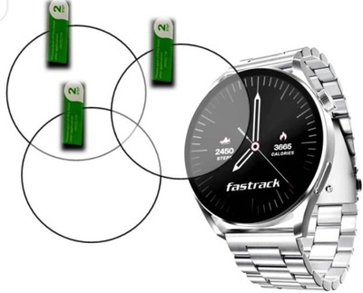 KHWABEEDA Tempered Glass Guard for FASTRACK DEZIRE FX1 1.39 SMART WATCH TEMPERED GLASS (PACK OF 3)(Pack of 3)