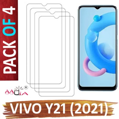 aadia Tempered Glass Guard for VIVO Y21 (2021)(Pack of 4)