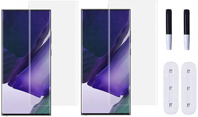 KadWaniya Edge To Edge Tempered Glass for Samsung Galaxy S23 Ultra 5G Tempered Glass(Pack of 2)