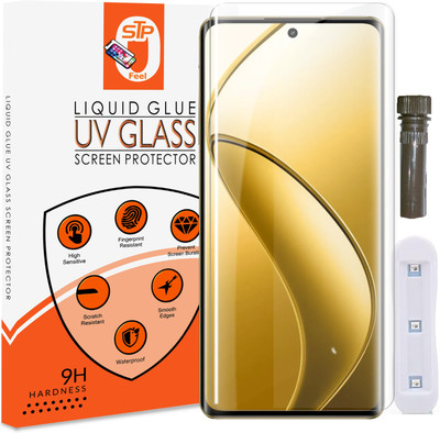 STP FEEL Tempered Glass Guard for Lava Blaze X 5G HD+UV Curved Screen Protector Guard with Easy Installation Kit(Pack of 1)
