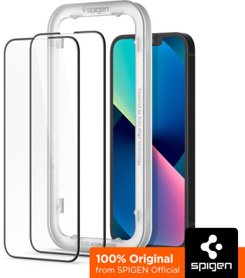 Spigen Tempered Glass Guard for Apple iPhone 13 mini(Pack of 2)