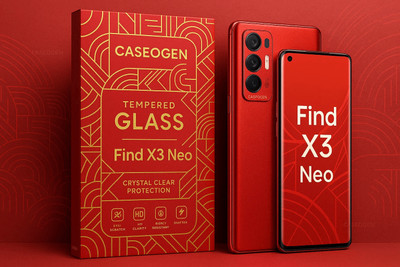CASEOGEN Tempered Glass Guard for Oppo Find X3 Neo Tempered Glass Screen Protector for Mobile – 9H Hardness, Anti-Fingerprint, Easy Installation, Full Coverage, Scratch Resistant(Pack of 1)