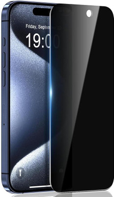 ALFA URBAN Tempered Glass Guard for iphone 15 Plus Privacy Glass Screen Protector with Edge to Edge Coverage and Easy Installation kit(Pack of 1)