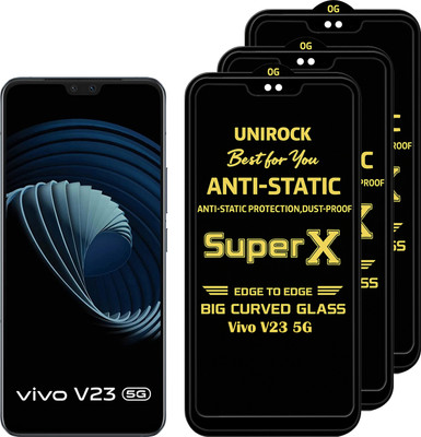 Unirock Tempered Glass Guard for Vivo V23 5G(Pack of 3)