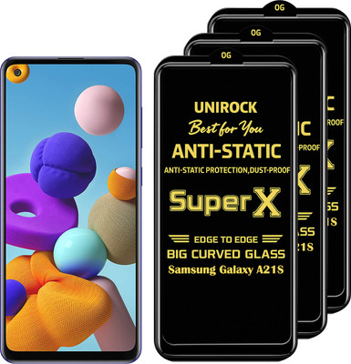 Unirock Tempered Glass Guard for Samsung Galaxy A21S(Pack of 3)