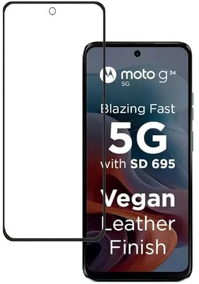 SHAKU Tempered Glass Guard for Motorola Moto G34 5G(Pack of 1)