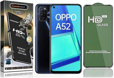 FAIYER BEAT Tempered Glass Guard for Premium high definition Tempered Glass For OPPO A52 (high definition finish,Pack Of 1) Advanced gaming high definition Full Screen Coverage Screen Protector for OPPO A52(Pack of 1)