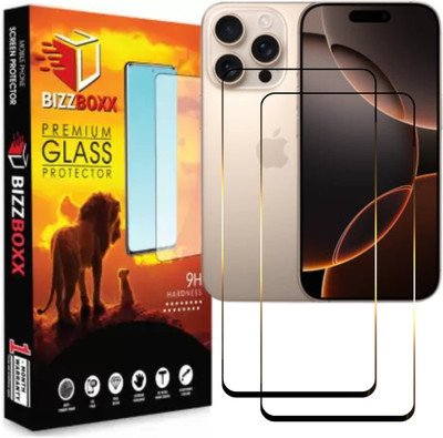 BizzBoxx Tempered Glass Guard for Apple iPhone 16 Pro, iPhone 16 Pro, iPhone 16pro, 16 pro, Precise Curved Edges, Scratch Guard, temper glass guard, screen guard, temper glass(Pack of 2)