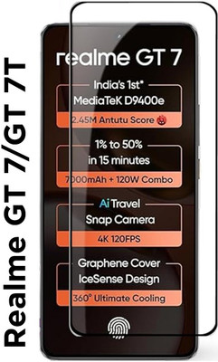 Clickplick Tempered Glass Guard for Realme GT 7 – 9H Hardness, Edge-to-Edge Protection, Scratch Resistant, Anti-Fingerprint Screen Guard(Pack of 1)