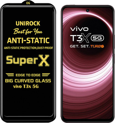 Unirock Tempered Glass Guard for vivo T3x 5G(Pack of 1)
