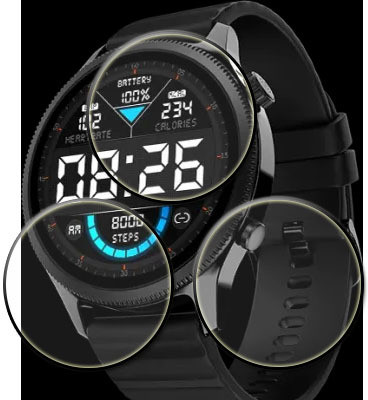 tombik Tempered Glass Guard for 37edc-NoiseFit Evolve 5 Smartwatch(Pack of 3)