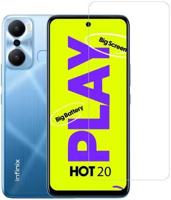 HOBBYTRONICS Tempered Glass Guard for Infinix Hot 20 Play(Pack of 1)