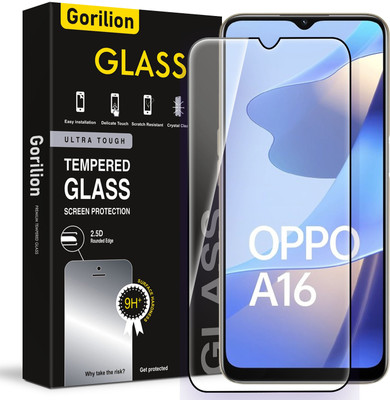 Gorilion Tempered Glass Guard for Oppo A16(Pack of 1)