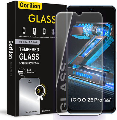 Gorilion Tempered Glass Guard for IQOO Z6 Pro 5G(Pack of 1)