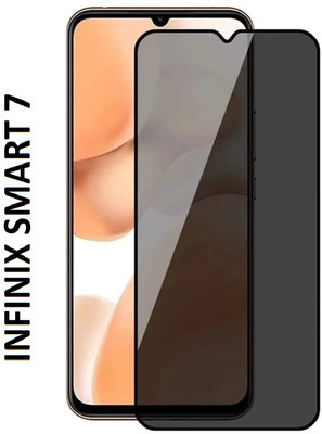 Maxboost Tempered Glass Guard for Infinix SMART 7 | HD Plus Full Edge Coverage Anti-Spy Screen Protector Combo Pack(Pack of 2)
