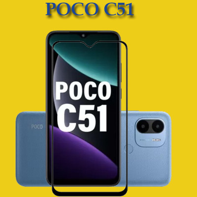 AKSHUD Tempered Glass Guard for poco c51, POCO C51(Pack of 1)