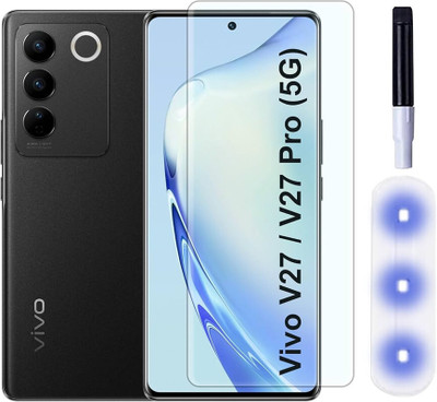 FAIYER BEAT Tempered Glass Guard for vivo v27 pro curved edge to edge uv tempered glass(Pack of 1)