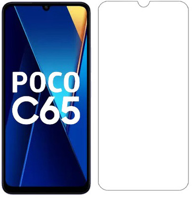ojucase Tempered Glass Guard for POCO C65(Pack of 1)