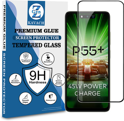 Genz Kavach Tempered Glass Guard for Itel P55 Plus 5G, itel p55 plus 5g, ITEL P55 PLUS 5G Premium Screen Protector Guard with Easy Installation Kit(Pack of 1)
