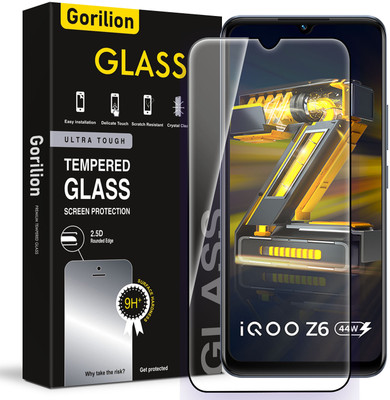 Gorilion Tempered Glass Guard for IQOO Z6 44W, IQOO Z6 4G(Pack of 1)