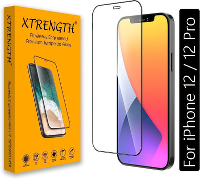 XTRENGTH Tempered Glass Guard for Apple iPhone 12, Apple iPhone 12 Pro, Advanced HD+ Screen Protector with Easy Installation kit(Pack of 1)