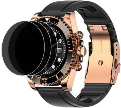 DOWRVIN Tempered Glass Guard for FIRE BOLTT AVALANCHE LUXURY SMART WATCH TEMPERED GLASS (P-3)(Pack of 3)