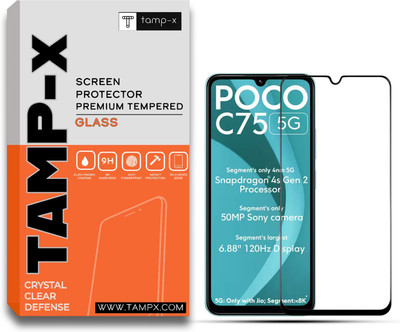TAMP-X Tempered Glass Guard for POCO C75 5G(Pack of 1)