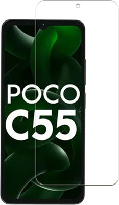SOMTONE Tempered Glass Guard for POCO C55 FRONT(Pack of 1)
