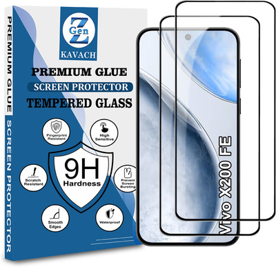Genz Kavach Tempered Glass Guard for Vivo X200 FE, vivo x200 fe 5g, VIVO X200 FE 5G, vivox200fe Premium Screen Protector Guard with Easy Installation Kit(Pack of 2)