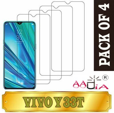 aadia Tempered Glass Guard for VIVO Y33T(Pack of 4)