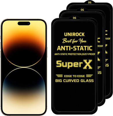 Unirock Tempered Glass Guard for Apple iphone 14 pro max(Pack of 3)