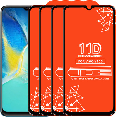 Qyist Tempered Glass Guard for Vivo Y15S(Pack of 4)