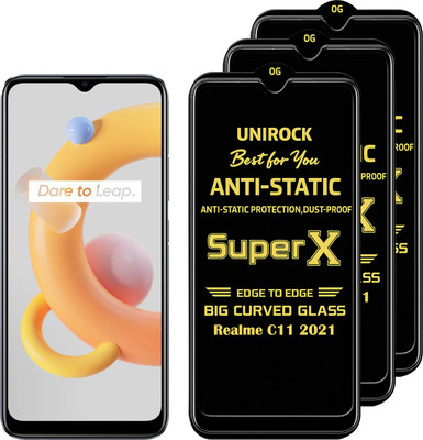 Unirock Tempered Glass Guard for Realme C11 2021(Pack of 3)