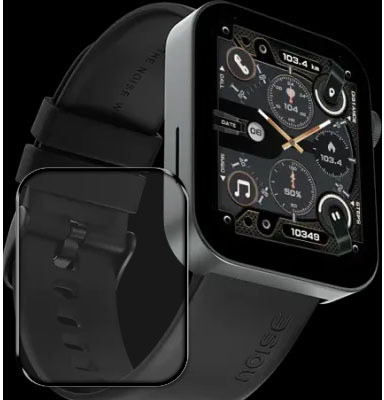 tombik Tempered Glass Guard for 45edc-Noise ColorFit Caliber 4 Smartwatch(Pack of 1)
