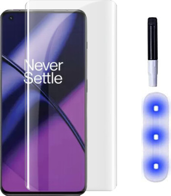 VZZR Tempered Glass Guard for OnePlus 11 / OnePlus 11 5G - UV Curved Screen Protector with Easy Installation Kit(Pack of 1)